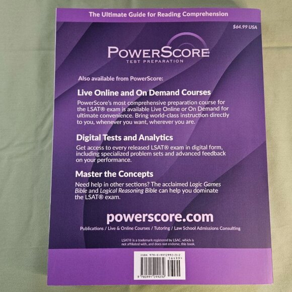 PowerScore LSAT Reading Comprehension Bible - 2022 Edition Law School Exam Prep - Picture 4 of 8